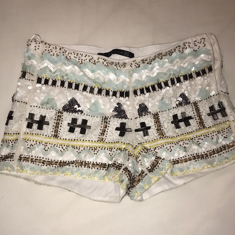 Zara sequin shorts
